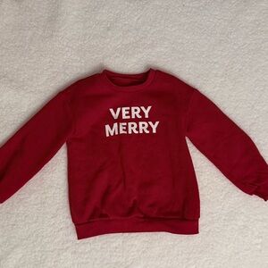 Red 'Very Merry' Sweatshirt, Size 4T